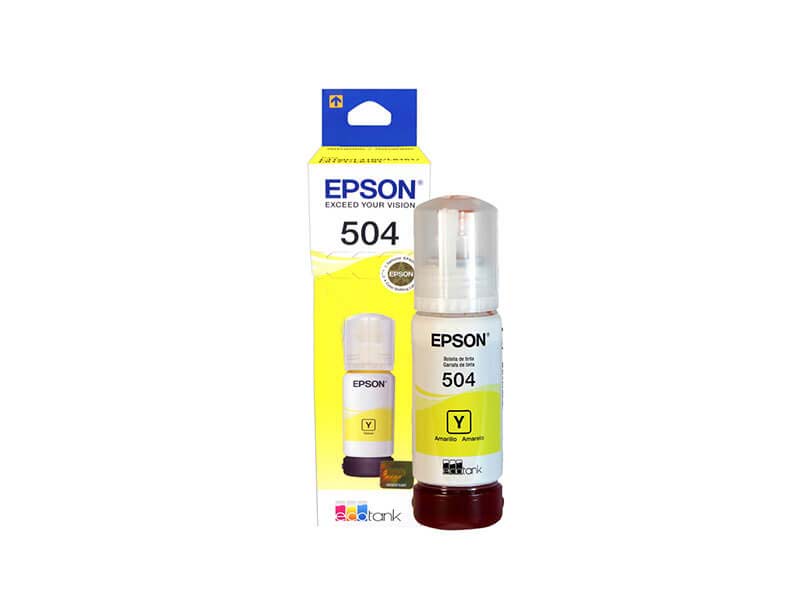 Epson 504 Amarillo · foto de una botella